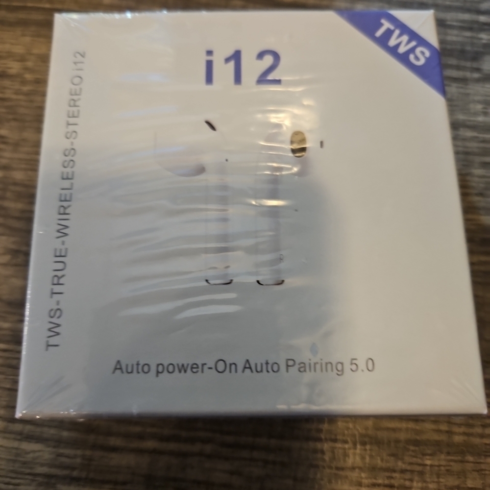 New With Box TWS i12 Wireless Earbuds - White